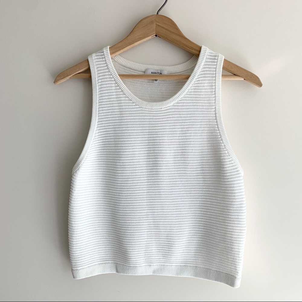 Aritzia Babaton Alrik Knit Top White Size XS - Picture 5 of 16